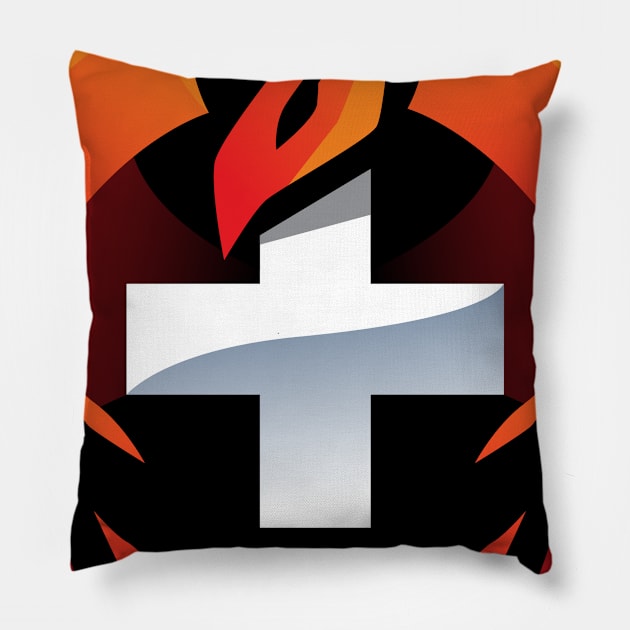 phoenix health illustration design Pillow by Aksa Inov