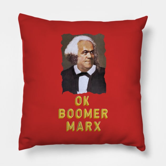 After Shaving "Boomer" Karl Marx Pillow by Raimondi