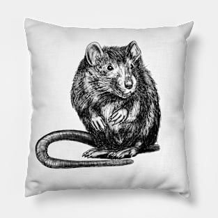 Rat in Ink Pillow