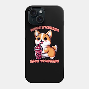 more bubbles less troubles funny tea lovers t-shirt design Phone Case