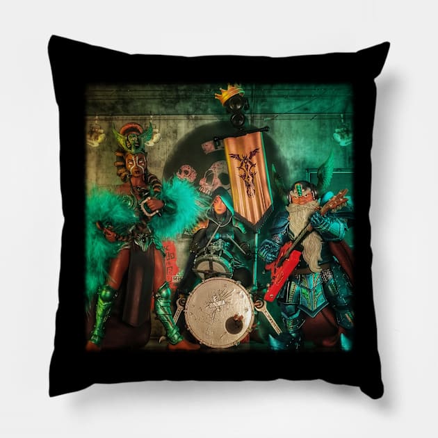 Action Figure Band 2 Pillow by Toy Culprits