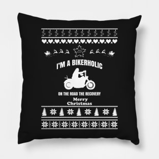 Merry Christmas BIKERHOLIC Pillow