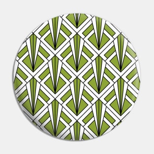 Art Deco Pattern no 87 - Green - Geometric Pattern Pin