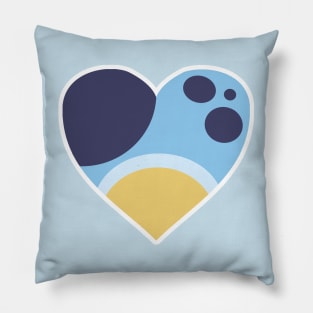 Big Sister Heeler | Heeler Family Fur Pattern Love Hearts Pillow