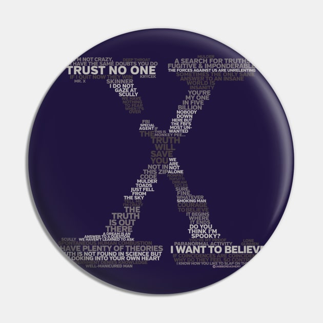 Wisdom of the X-Files Pin by jabberdashery