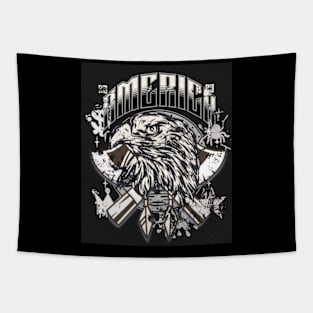 American eagle - tshirt black and white cool style Tapestry