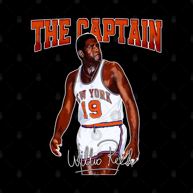 Willis Reed The Captain Basketball Legend Signature Vintage Retro 80s 90s Bootleg Rap Style by CarDE