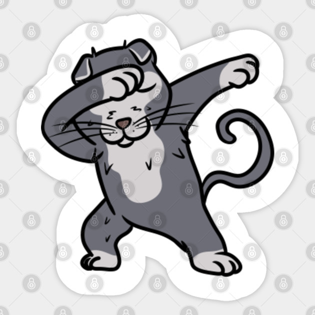 Scottish Fold Cat Dabbing Scottish Fold Cat Sticker Teepublic