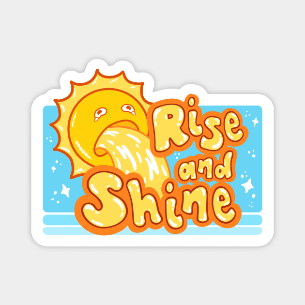 Rise and Shine - Sunshine Vomit Comic Magnet by Mr-Mooneyes