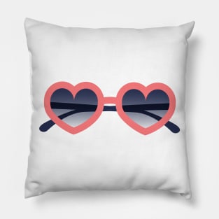 Pink Summer Heart Shades Pillow