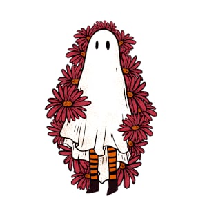 Halloween spooky floral retro ghost T-Shirt