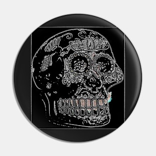 Aztec Skull Mask Pin