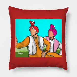 Bhangra dancers Pillow