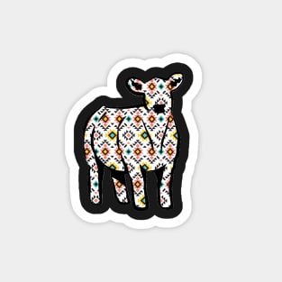 Aztec Cow Silhouette  - NOT FOR RESALE WITHOUT PERMISSION Magnet