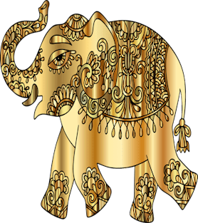 golden elephant art Magnet