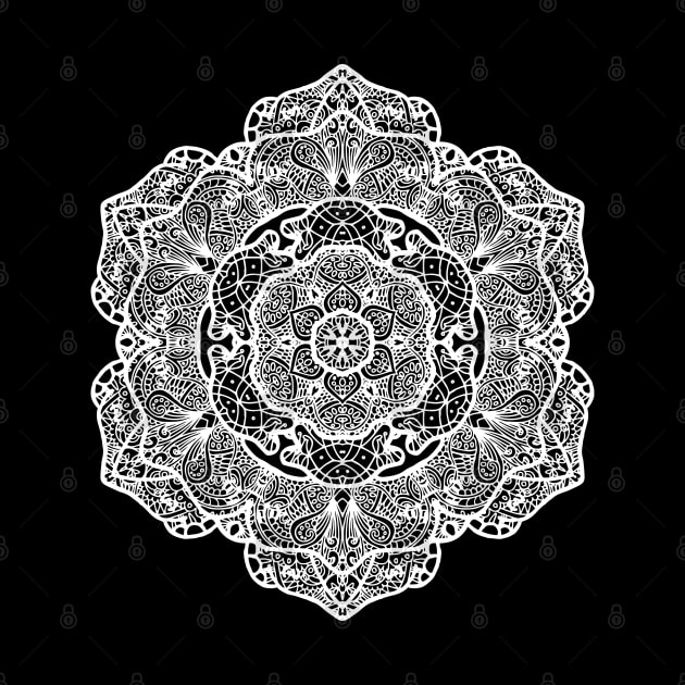 Elegant mandala - White Lace by ElviraDraat