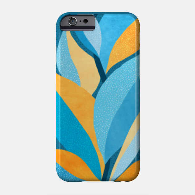 Fire And Ice Abstract Botanical Design Maximal Phone Case