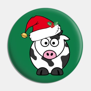 Cute Christmas Cow Pin