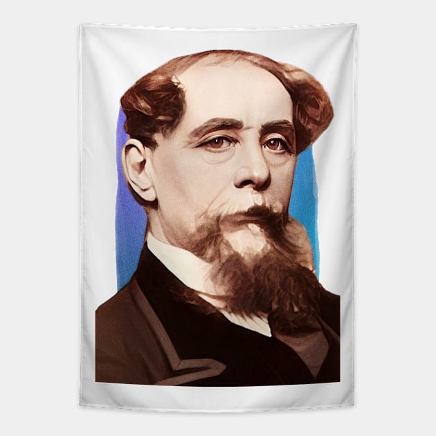 English Writer Charles Dickens illustration Tapestry by Litstoy 