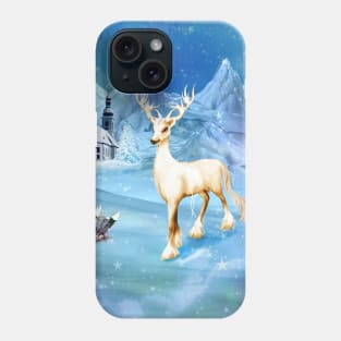 Wonderful fantasy animal in a winter landscape Phone Case