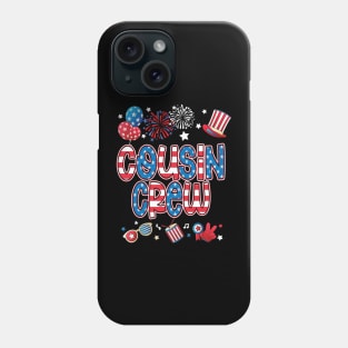 Cousin Crew 4th of July Patriotic American Family Matching Phone Case