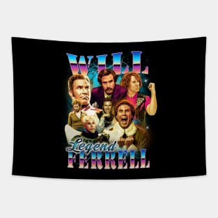 Will Ferrell - Legend - 90's bootleg style design Tapestry