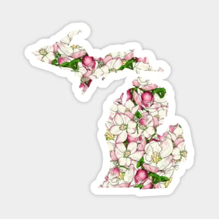 Michigan in Flowers Magnet