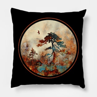 Rusty Metal Forest Pillow