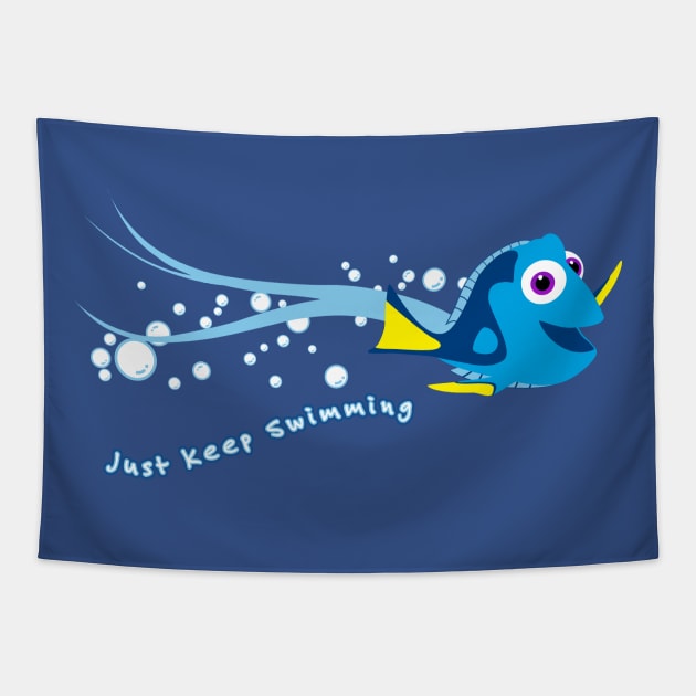 Just Keep Swimming Tapestry by zoddie