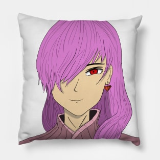 Anime Manga Girl Character Hand Drawn Art Pillow