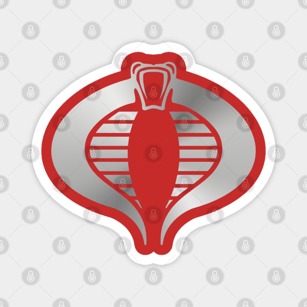 Crimson Guard Silver Cobra Logo Magnet by Scottish Arms Dealer