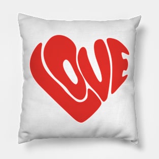 LOVE Heart Shaped Word Pillow