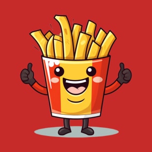 kawaii french fries T-Shirt cute ,potatofood T-Shirt