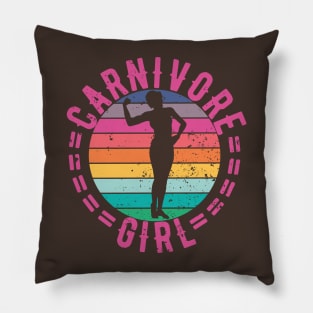 CARNIVORE GIRL MEAT EATER STEAK LOVER CUTE FIT COWGIRL WOMAN Pillow