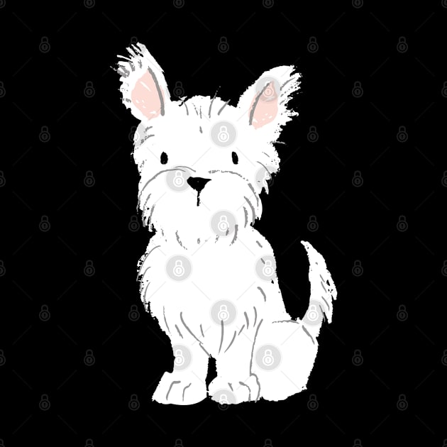 Terrier White - Terrier by HarrietsDogGifts