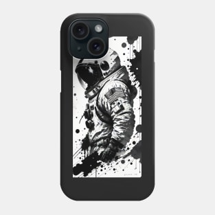 Standing Astronaut in Black and White Phone Case