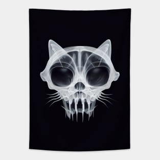 Skeleton of a cat in x-rays. Tapestry