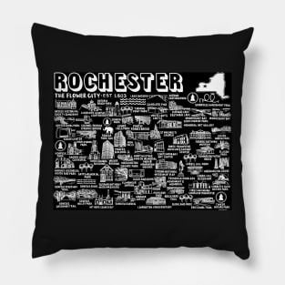 Rochester New York Map Pillow