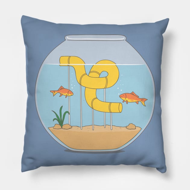 water slide Pillow by milkyprint