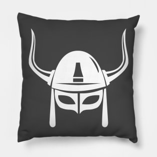 Minimalist Viking War Helmet From Norse Mythology Pillow