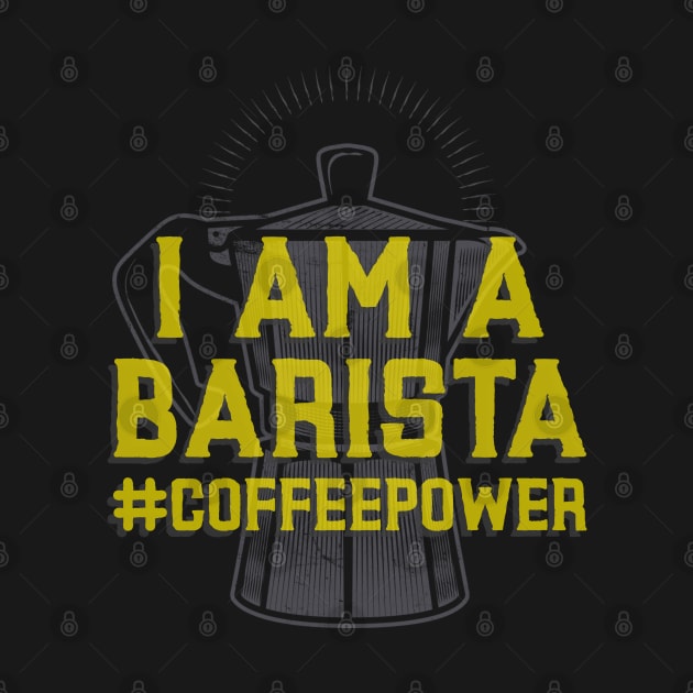 I am a barista coffee power by AA