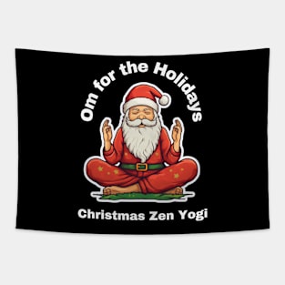 Om for the Holidays: Christmas Zen Yogi Christmas Yoga Tapestry