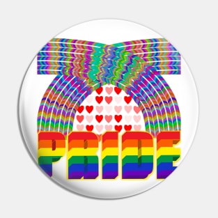 Pride - Double Rainbow and Hearts Pin