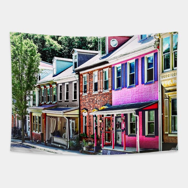 Jim Thorpe PA - Colorful Street Tapestry by SusanSavad