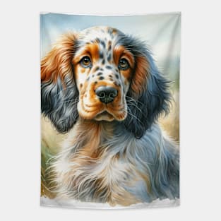 Watercolor English Setter Puppies - Cute Puppy Tapestry