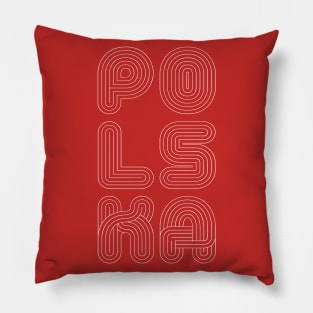 Vintage Style Poland/Polish Lettering Design Pillow