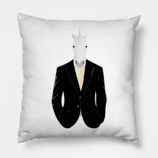 Unicorn in Suit Pillow