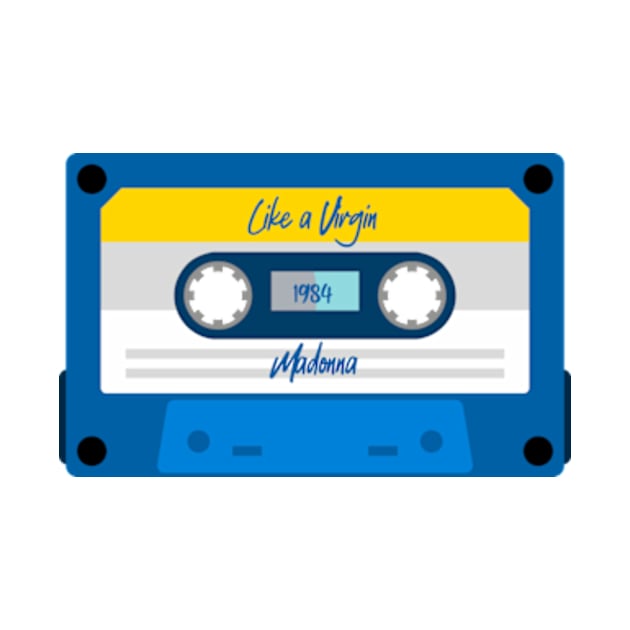 Madonna Classic Blue Cassette by PowelCastStudio