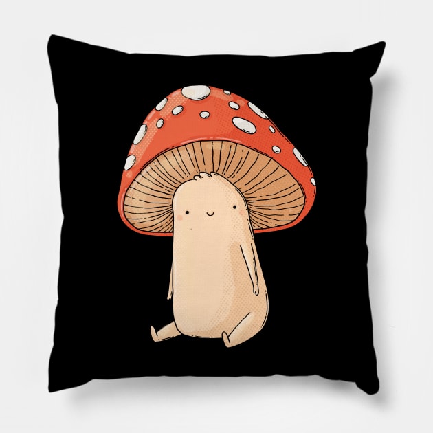 Little Mr Shroom Pillow by Tania Tania