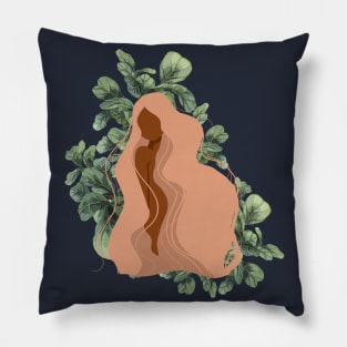 Plant lady abstract illustration 1 Pillow